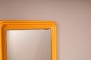Miroir carré en plastique orange - 1