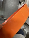 Miroir rond en plastique orange