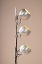 Lampadaire chromé eyeball, 3 feux réglables