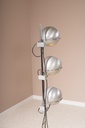 Lampadaire chromé eyeball, 3 feux réglables