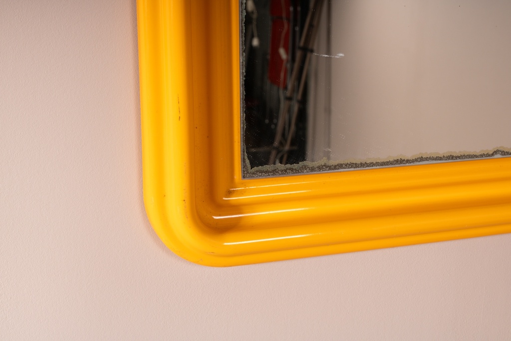 Miroir carré en plastique orange - 4