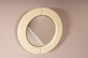 Miroir rond en plastique blanc-3
