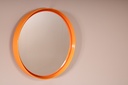 Miroir rond en plastique orange-2