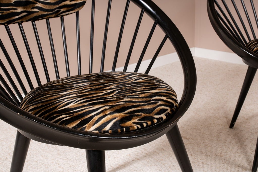 Paire de fauteuils tissu tigre-6