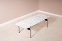 Table basse rectangulaire marbre et chrome -2